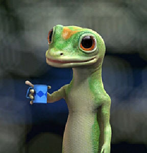 geico gecko with coffee The Geico Ringtone