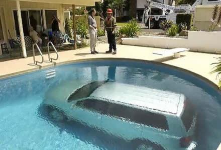 car-in-a-pool car in a pool The World’s Worst Drivers and Best Car Accidents