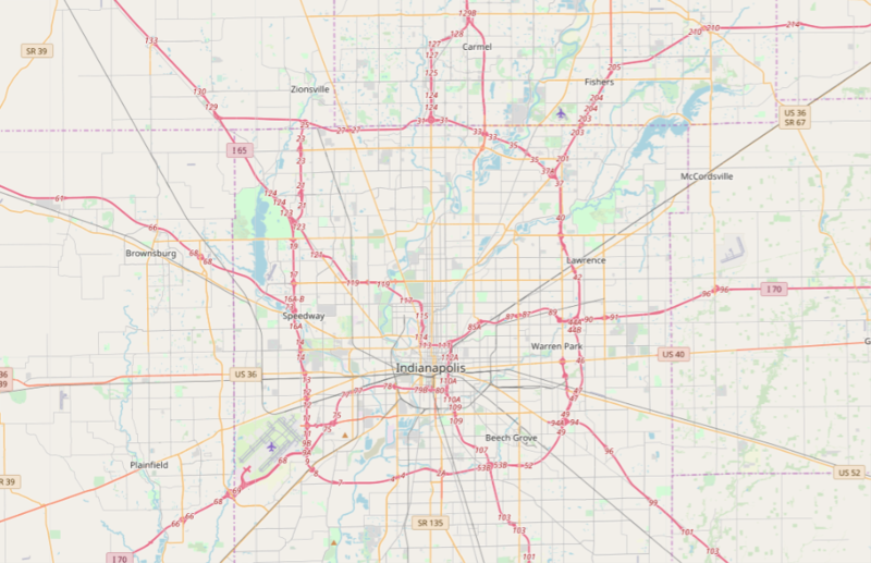 Screenshot of Indianapolis Highways